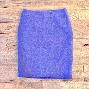 Purple Tweed Pencil Skirt linen with lining